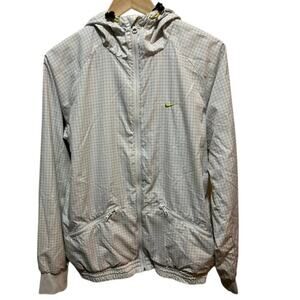 Nike The Athletic Dept Windbreaker Hood Jacket Coat Gray Men's Medium Mesh Lined